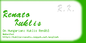 renato kuklis business card